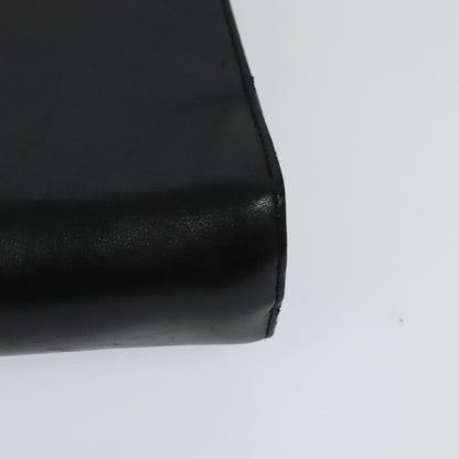 Salvatore Ferragamo Vintage Gancini Pochette Leather, BLACK, LEATHER, Clutche & pouche