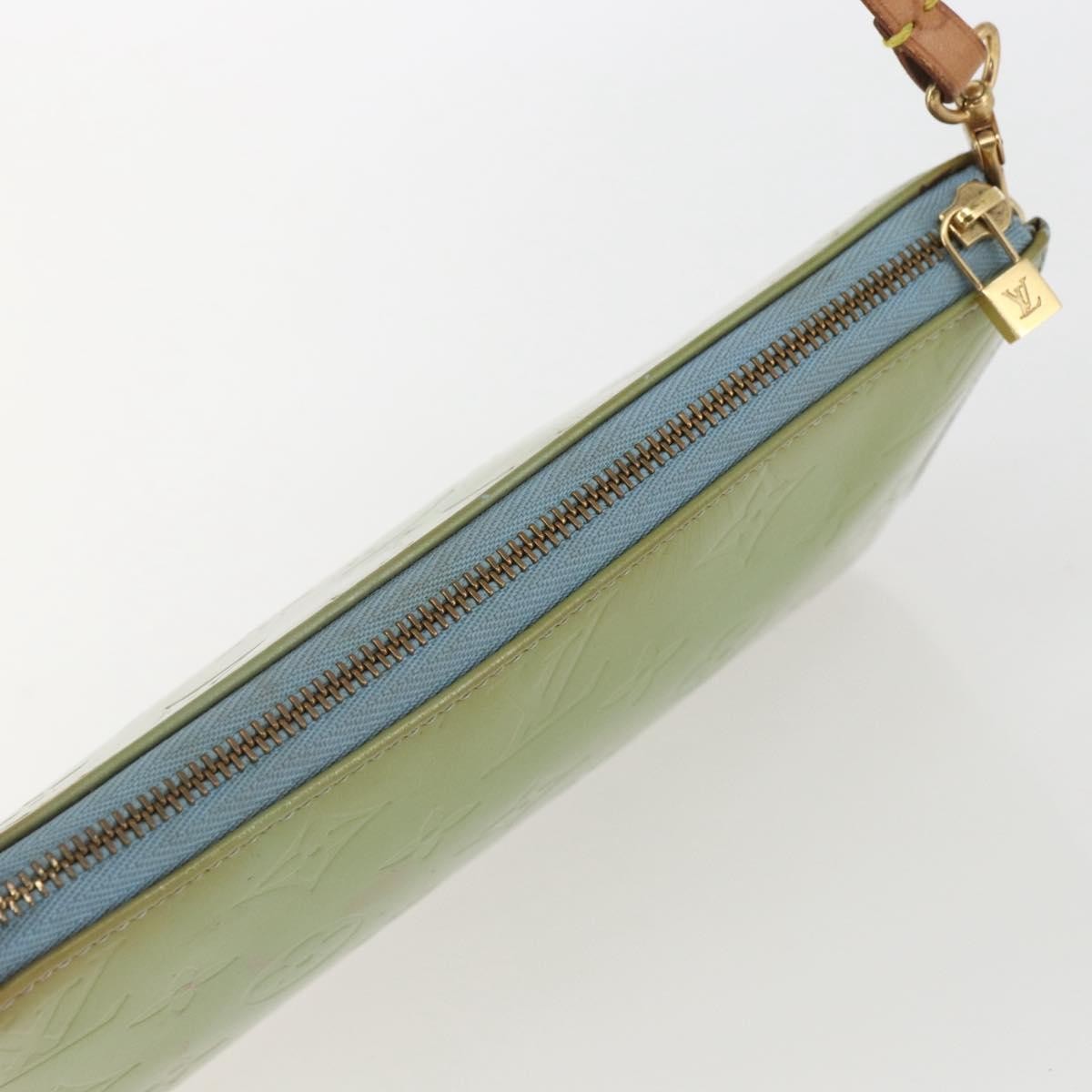 Louis Vuitton Lexington Pochette Monogram Vernis, GREEN, PATENT_LEATHER, Clutche & pouche