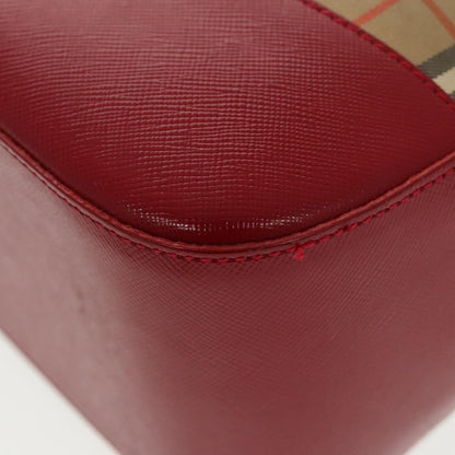 Burberry Nova Handbag Check Pattern, BEIGE, CANVAS, Handbag