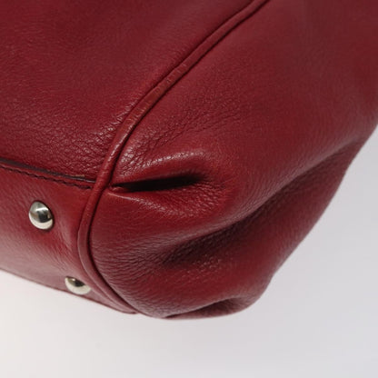 Salvatore Ferragamo Gancini handbag Leather, RED, LEATHER, Handbag