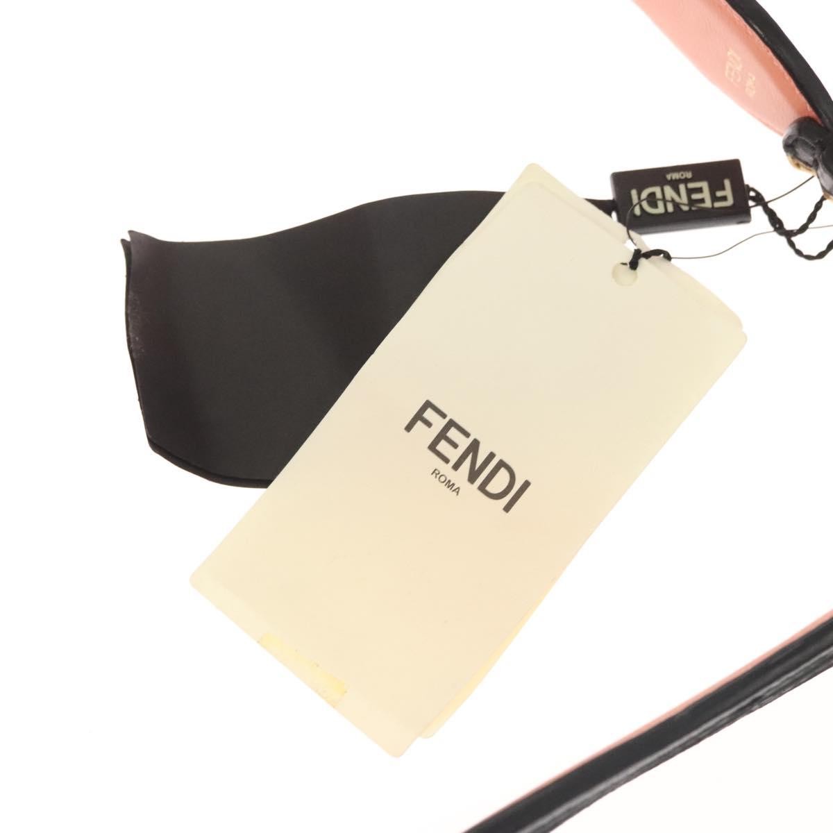Fendi Zig Zag Shoulder Strap Leather, GOLD, LEATHER, Straps