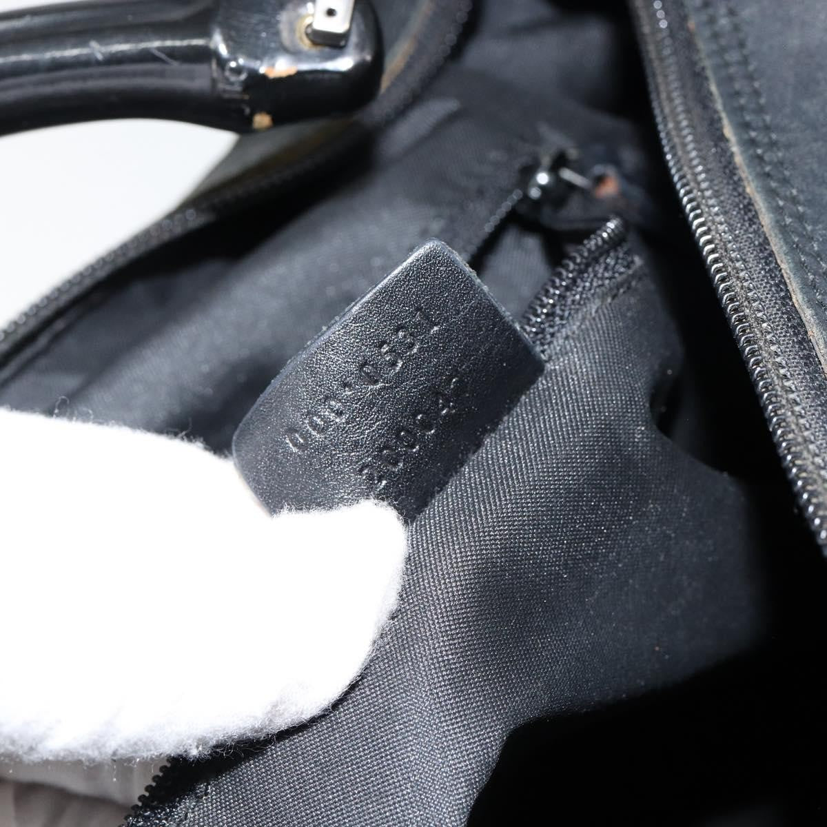 Gucci Vintage Bamboo Hobo GG Canvas, BLACK, CANVAS, Shoulder bag