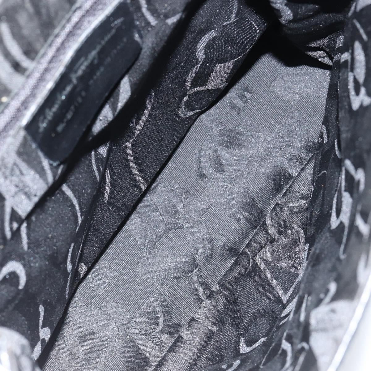 Salvatore Ferragamo Gancini Shoulder Bag Leather, BLACK, LEATHER, Shoulder bag