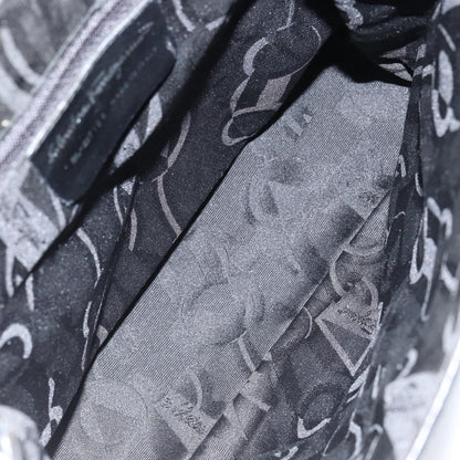 Salvatore Ferragamo Gancini Shoulder Bag Leather, BLACK, LEATHER, Shoulder bag