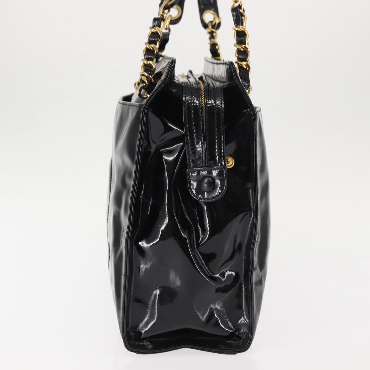 Chanel Vintage Timeless Zip Tote Patent Leather, BLACK, PATENT_LEATHER, Tote bag