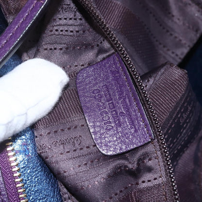 Salvatore Ferragamo Gancini Tote Leather, PURPLE, LEATHER, Tote bag