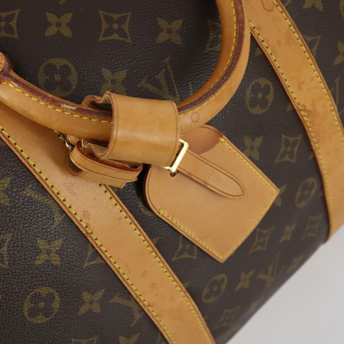 Louis Vuitton Keepall Bag Monogram Canvas, BROWN, CANVAS, Travel bag