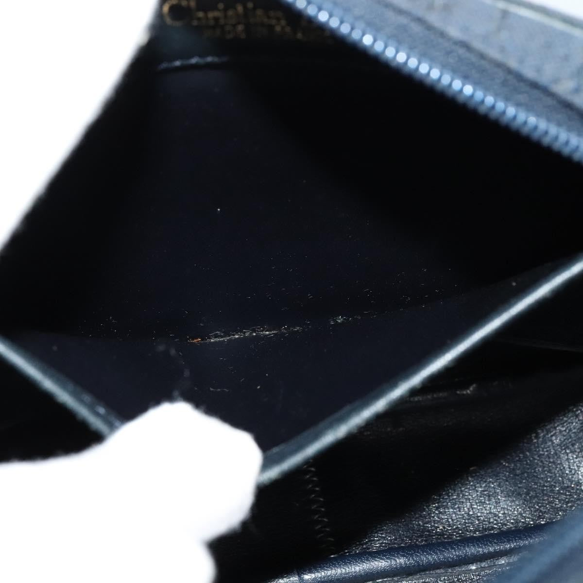 Christian Dior Vintage Honeycomb Shoulder Bag Canvas, NAVY, CANVAS, Shoulder bag