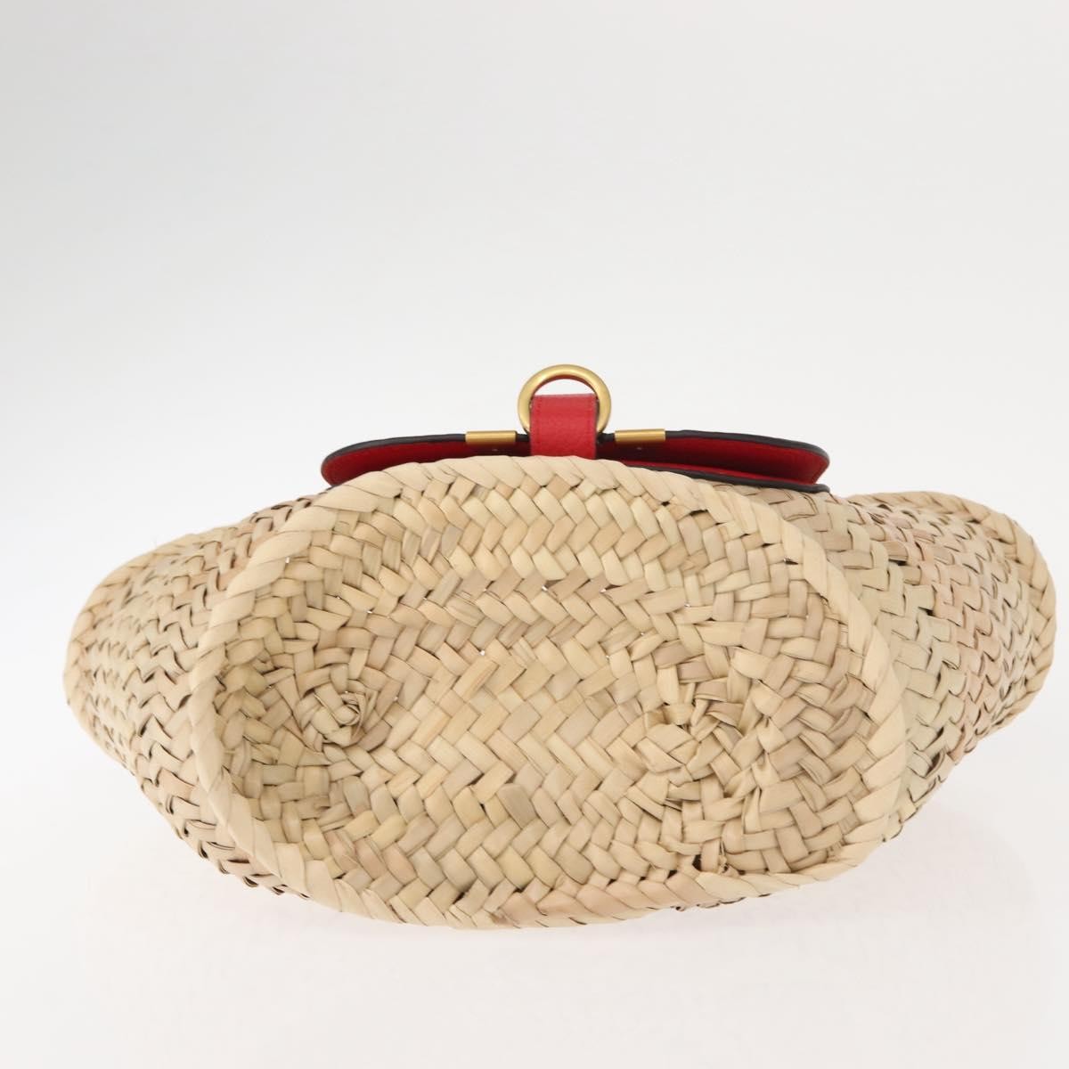 Chloe Marcie Basket Bag Raffia, BEIGE, WICKER, Handbag