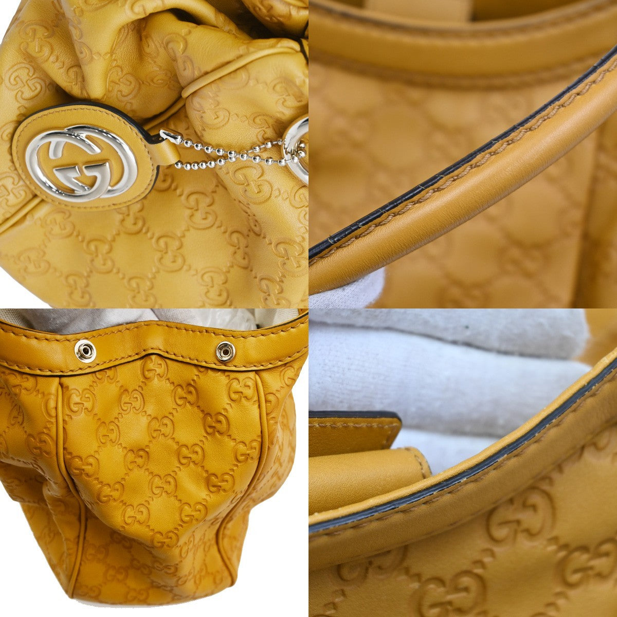 Gucci Sukey Tote Guccissima Leather, YELLOW, LEATHER, Tote bag
