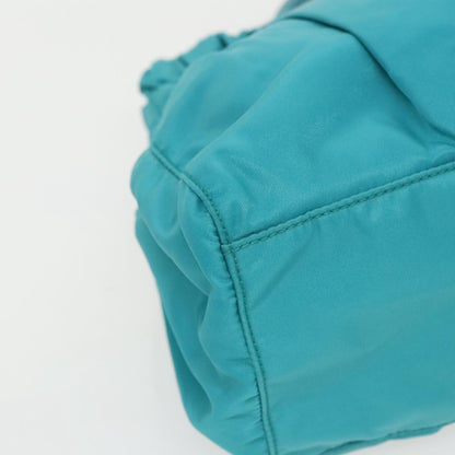 Prada Bow Convertible Tote Tessuto, TURQUOISE, NYLON, Tote bag