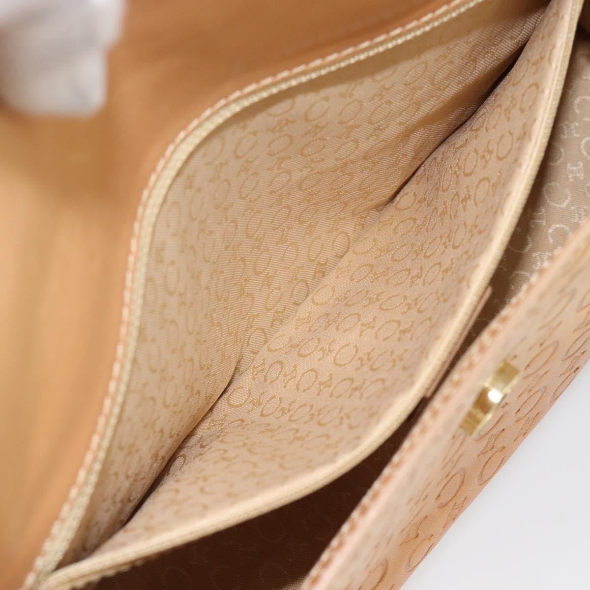 Celine C Macadam Handbag Canvas, Beige, Canvas, Handbag