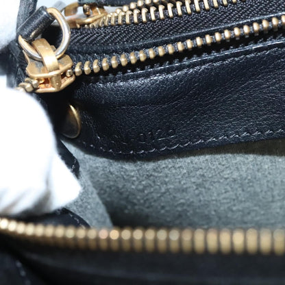 Celine Trio Crossbody Bag Leather, BLACK, LEATHER, Crossbody bag