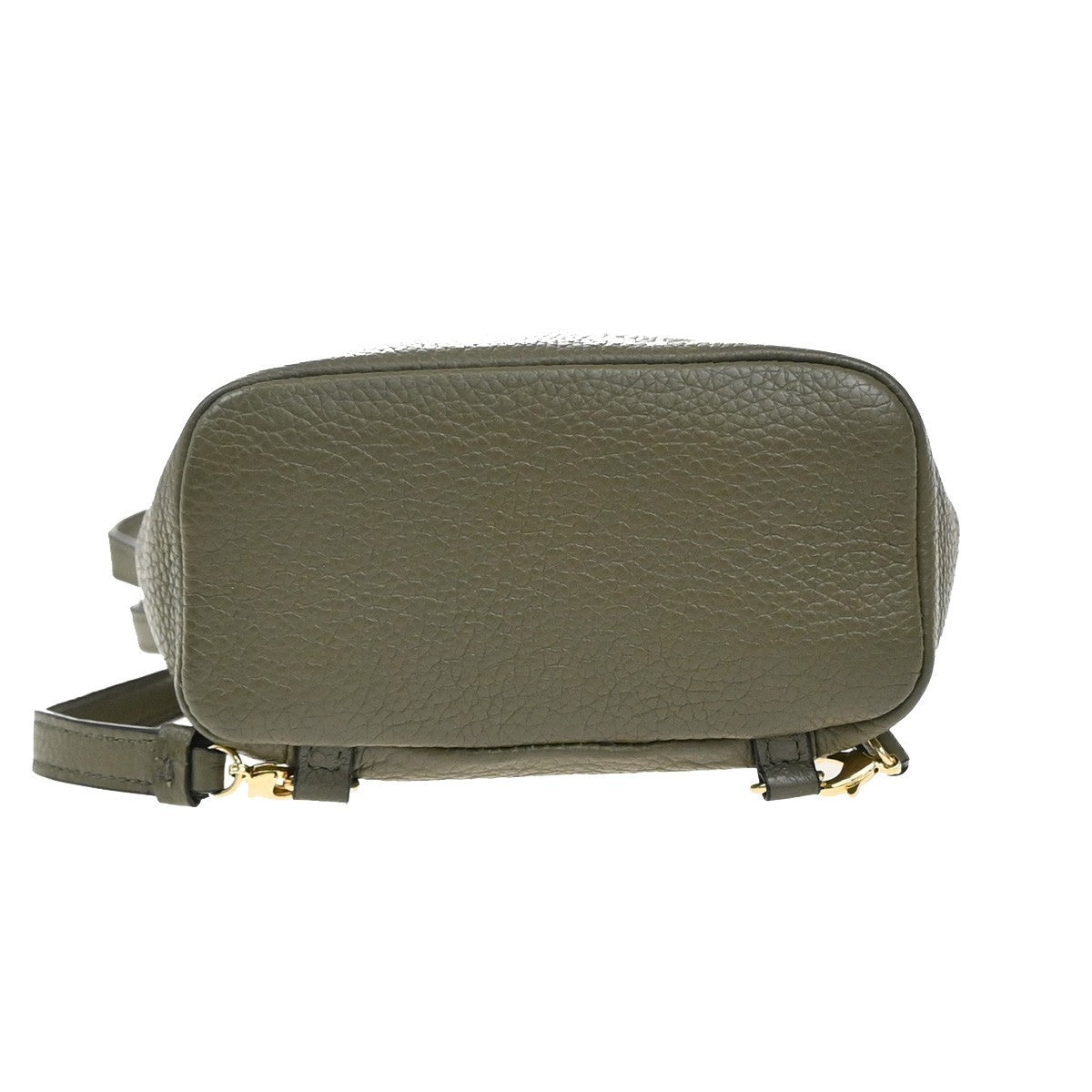 Salvatore Ferragamo Gancini Backpack Leather, KHAKI, LEATHER, Backpack