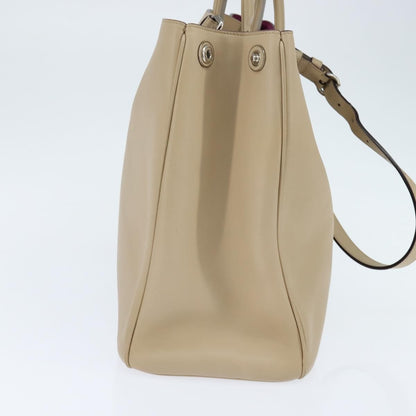 Christian Dior Diorissimo Tote Smooth Calfskin, BEIGE, LEATHER, Tote bag