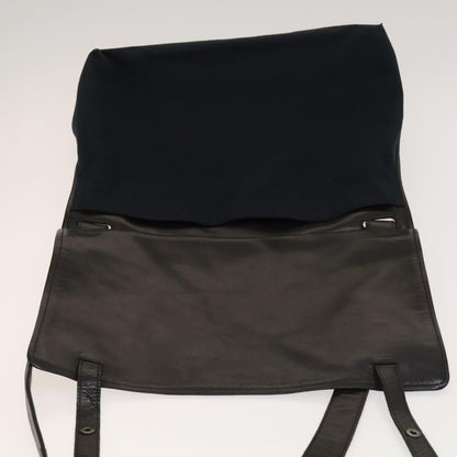 Bottega Veneta Vintage Flap Shoulder Bag Cotton, NAVY, COTTON, Shoulder bag