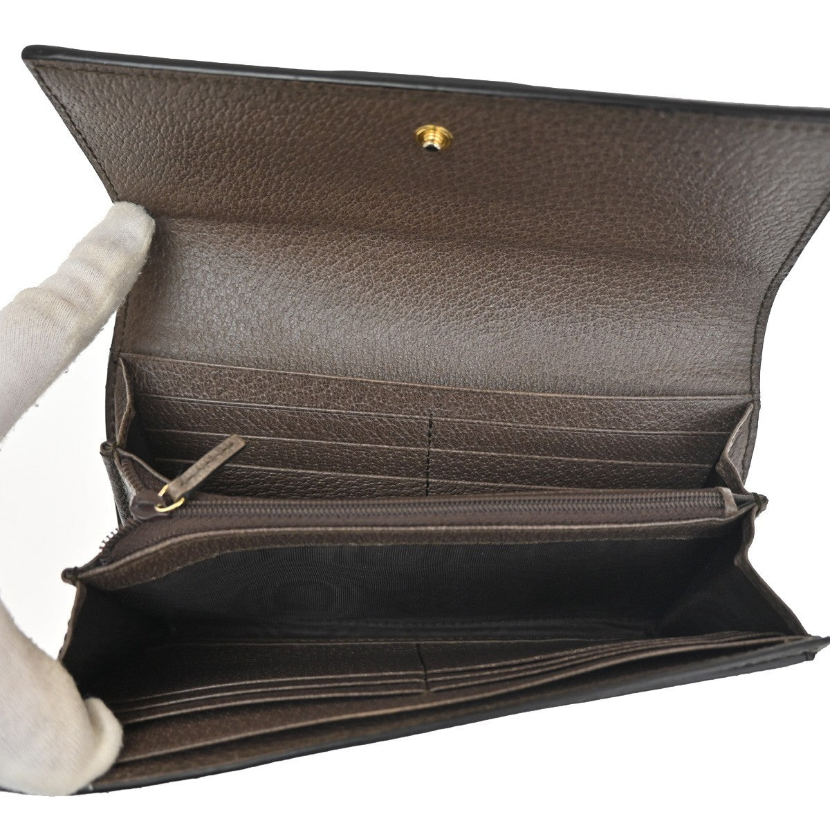 Gucci Ophidia Continental Wallet GG Coated Canvas, BROWN, CANVAS, Wallets