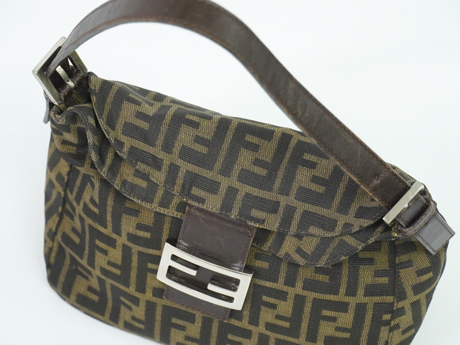 Fendi Vintage Zucca Zucca canvas, BROWN, CANVAS, Handbag