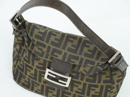 Fendi Vintage Zucca Zucca canvas, BROWN, CANVAS, Handbag