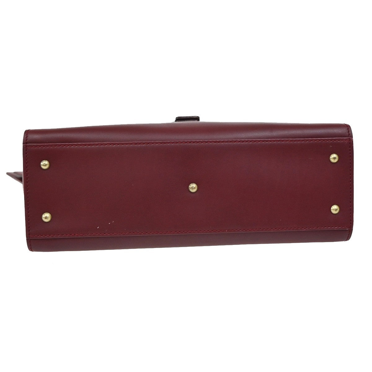 Gucci Belt Buckle Top Handle Bag Leather, RED, LEATHER, Handbag