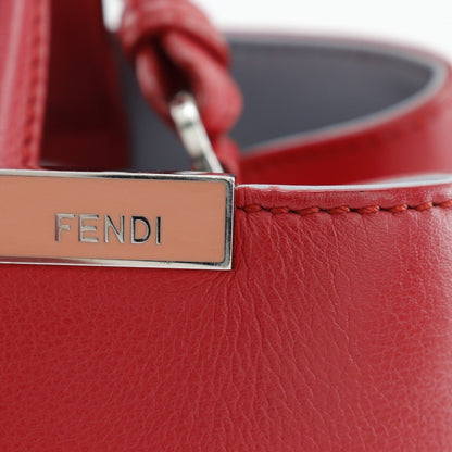Fendi 2Jours Bag Leather, RED, CALFSKIN, Tote bag