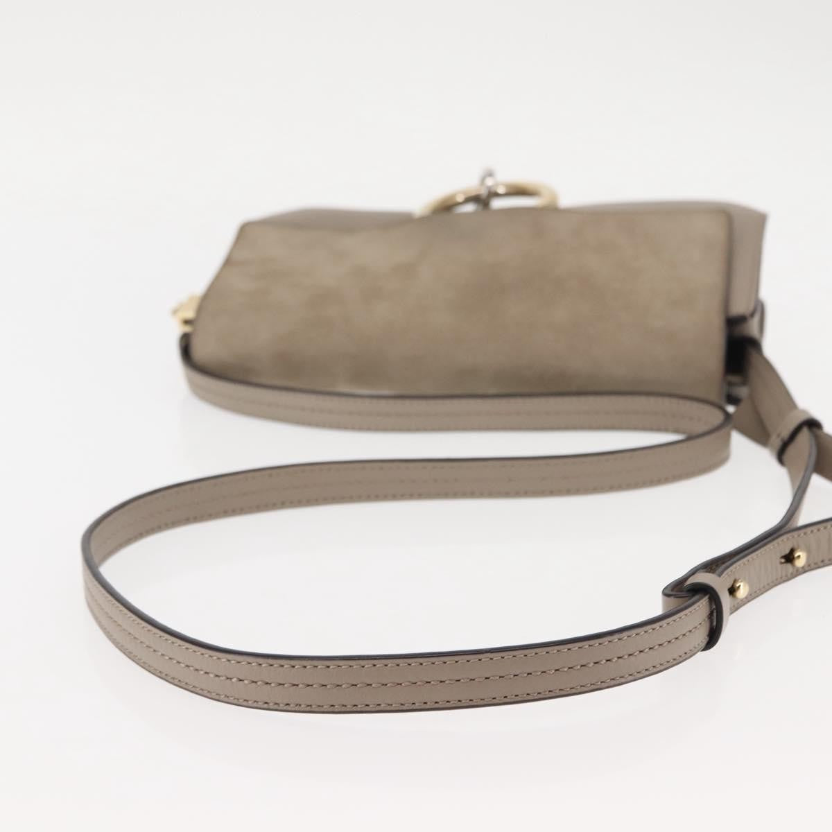 Chloe Faye Shoulder Bag Leather and Suede, BEIGE, SUEDE, Shoulder bag