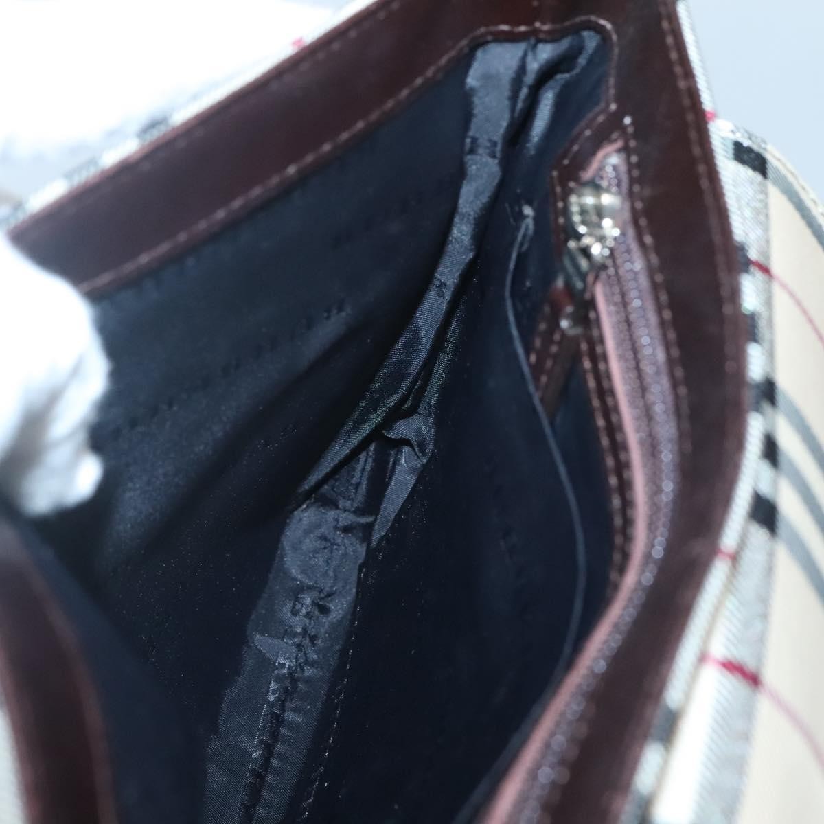 Burberry Nova check Shoulder bag Canvas, BEIGE, CANVAS, Shoulder bag