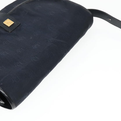 Christian Dior Vintage Shoulder Bag Canvas, NAVY, CANVAS, Shoulder bag