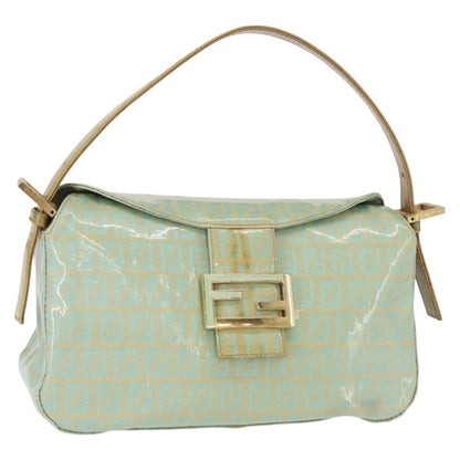 Fendi Double Flap Bag Zucchino Canvas, GREEN, CANVAS, Handbag