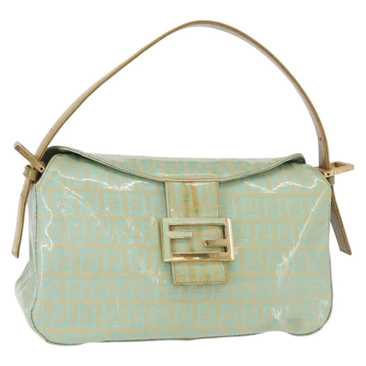 Fendi Double Flap Bag Zucchino Canvas, GREEN, CANVAS, Handbag