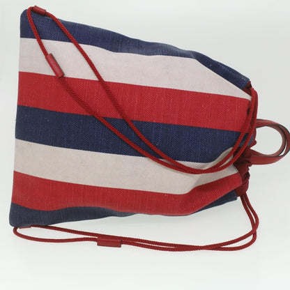 Gucci Logo Drawstring Backpack Striped Canvas, MULTICOLOUR, CANVAS, Backpack