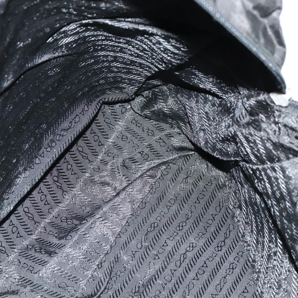 Prada Vintage Zip Handbag Tessuto, BLACK, NYLON, Handbag