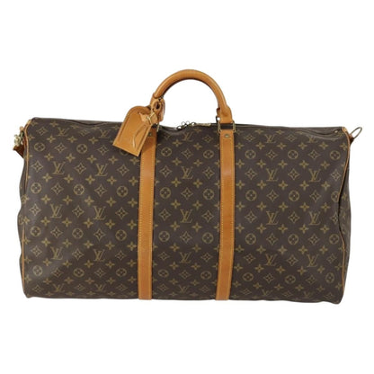 Louis Vuitton Keepall Bandouliere Bag Monogram Canvas, BROWN, CANVAS, Travel bag