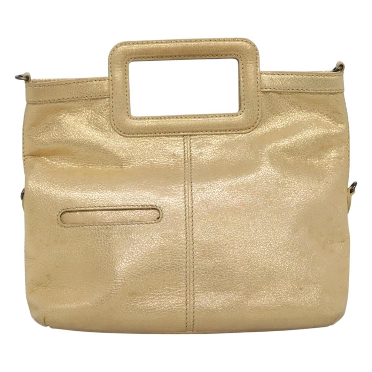 Burberry Blue Label Tote Bag Leather, GOLD, LEATHER, Tote bag