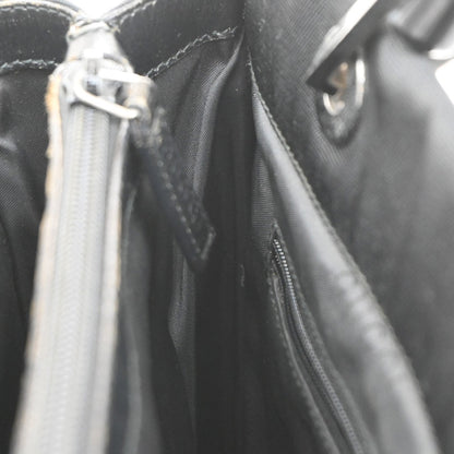 Gucci Vintage Bamboo Handle Tote Nylon, BLACK, NYLON, Tote bag