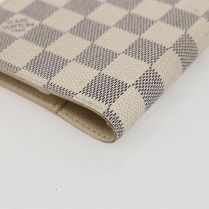 Louis Vuitton Agenda Cover Damier Azur, WHITE, CANVAS, Wallets