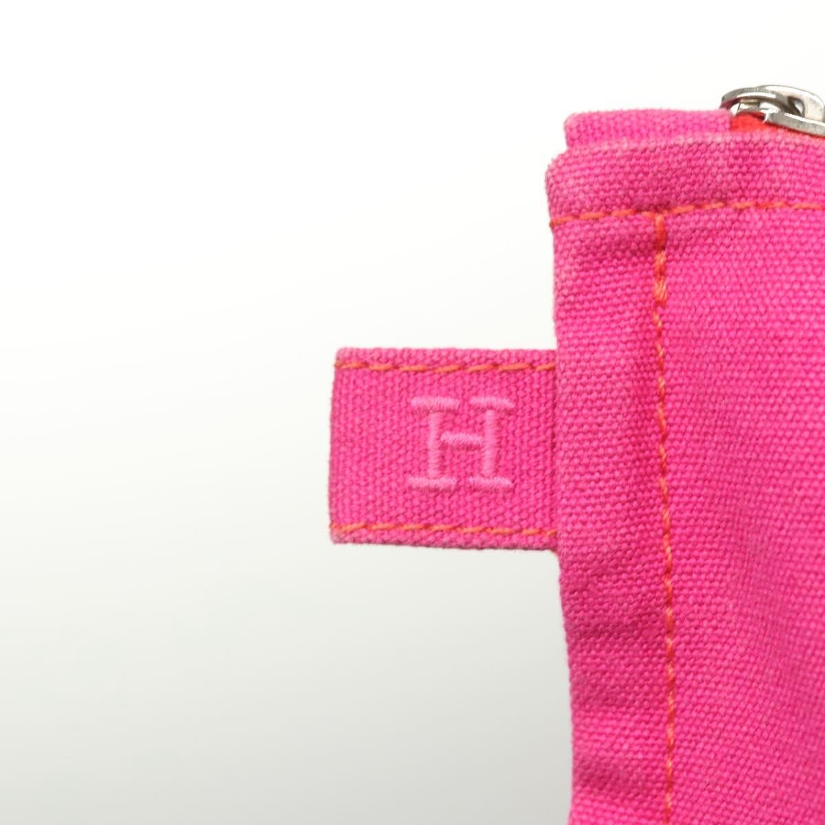 Hermes Bora Bora Pouch Toile, PINK, CANVAS, Clutche & pouche