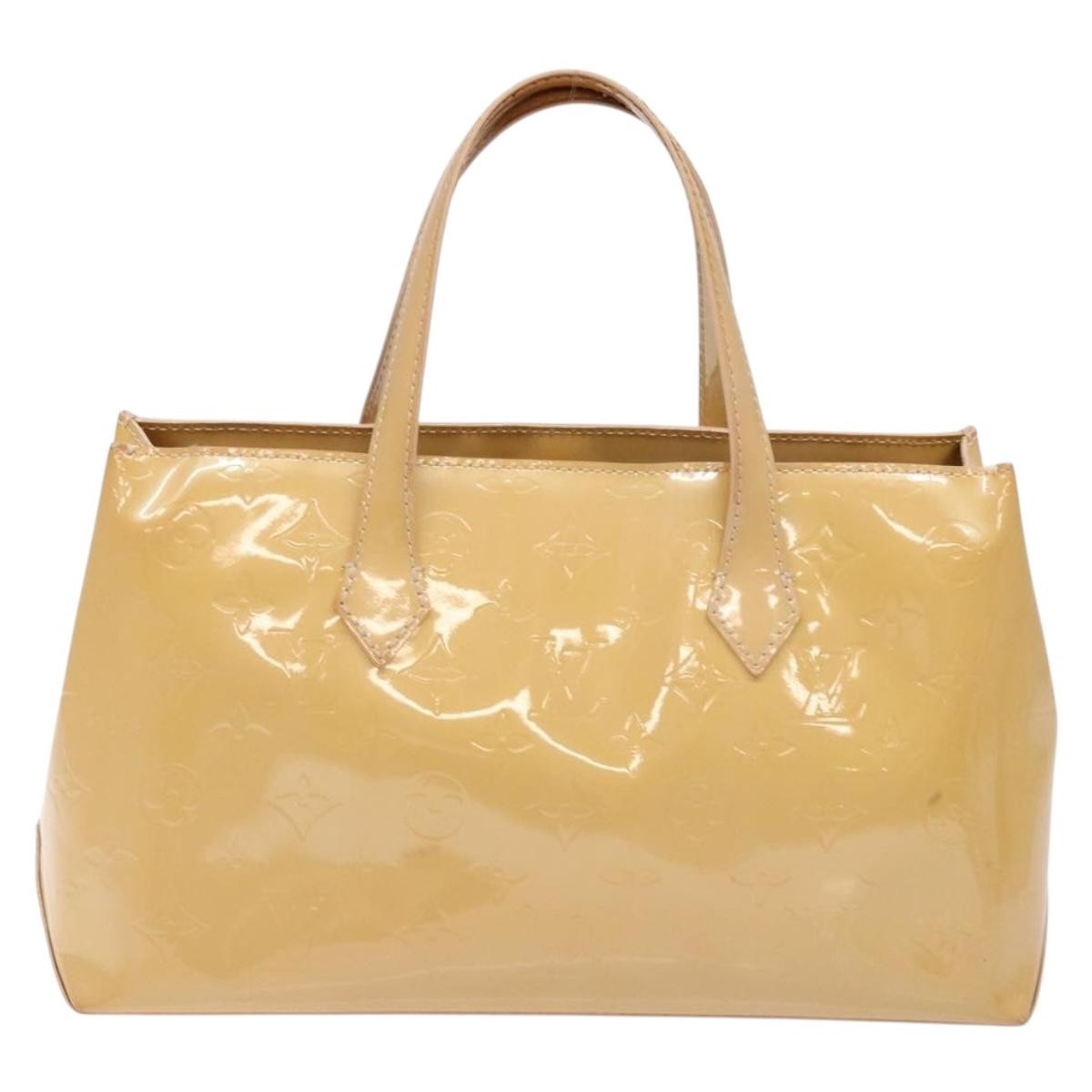 Louis Vuitton Wilshire Handbag Monogram Vernis, BEIGE, PATENT_LEATHER, Handbag