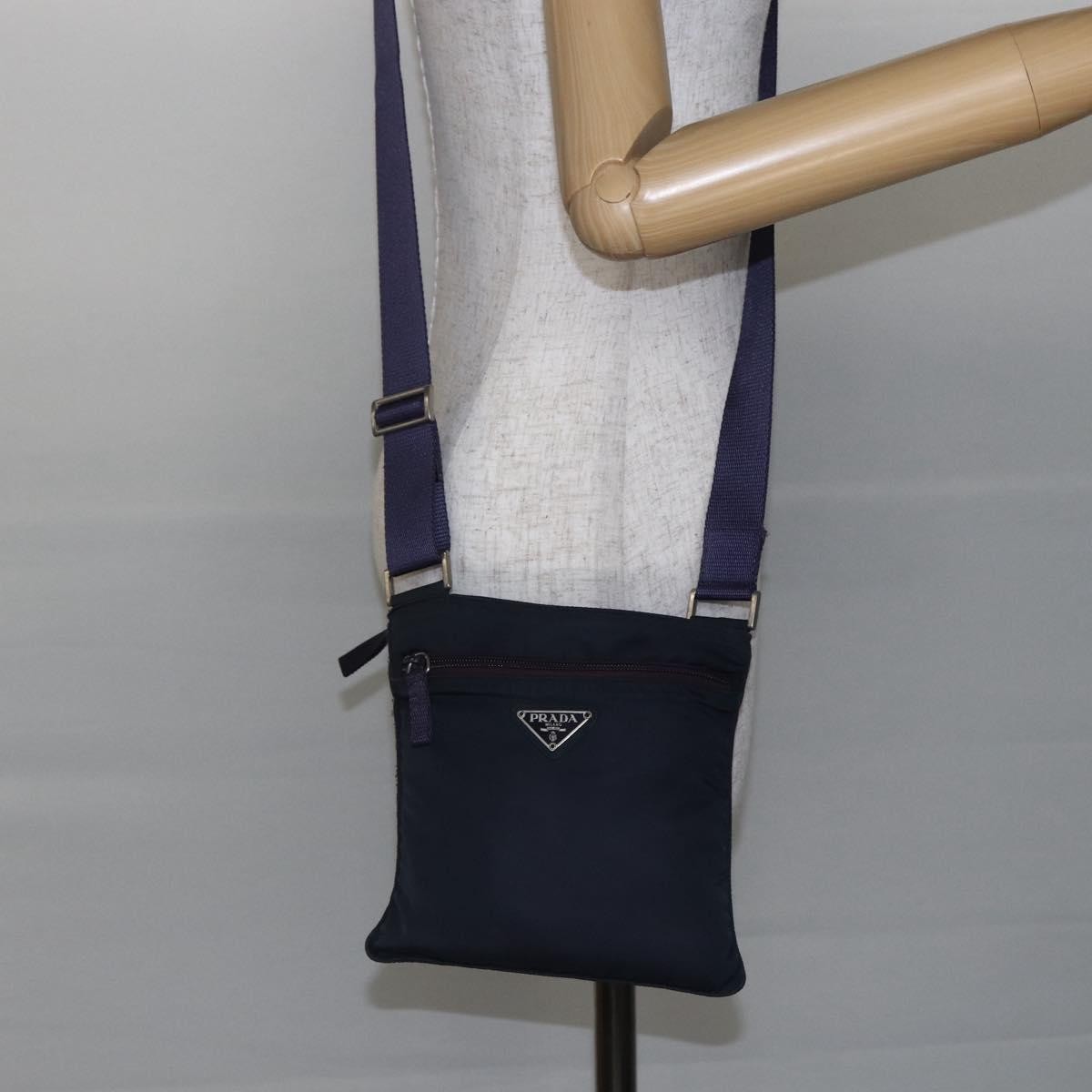 Prada Front Pocket Messenger Bag Tessuto, PURPLE, NYLON, Shoulder bag