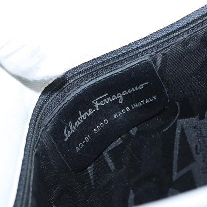 Salvatore Ferragamo Gancini Shoulder Bag Leather, WHITE, LEATHER, Shoulder bag
