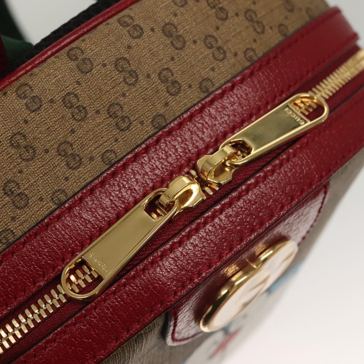 Gucci Doraemon Zip Backpack Printed Mini GG Coated Canvas, BEIGE, CANVAS, Backpack