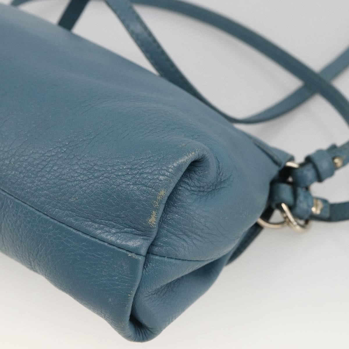 Chloe Lily Handbag Leather, Blue, Leather, Handbag
