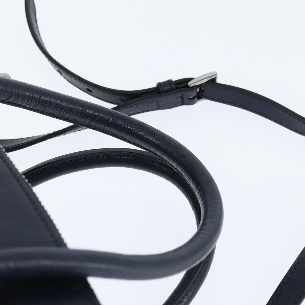 Prada Cuir Convertible Shopping Tote Leather, NAVY, LEATHER, Handbag