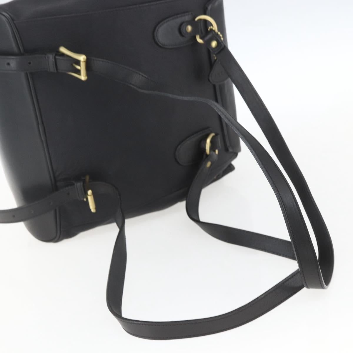 Bally Vintage Backpack Leather, Black, Leather, Backpack