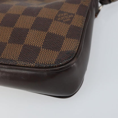 Louis Vuitton Navona Pochette Accessoires Damier, BROWN, CANVAS, Clutche & pouche