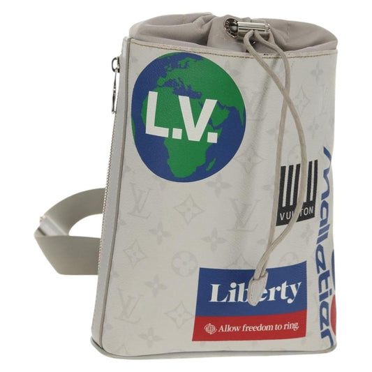 Louis Vuitton Chalk Sling Bag Limited Edition Logo Story Monogram Canvas, WHITE, CANVAS, Shoulder bag