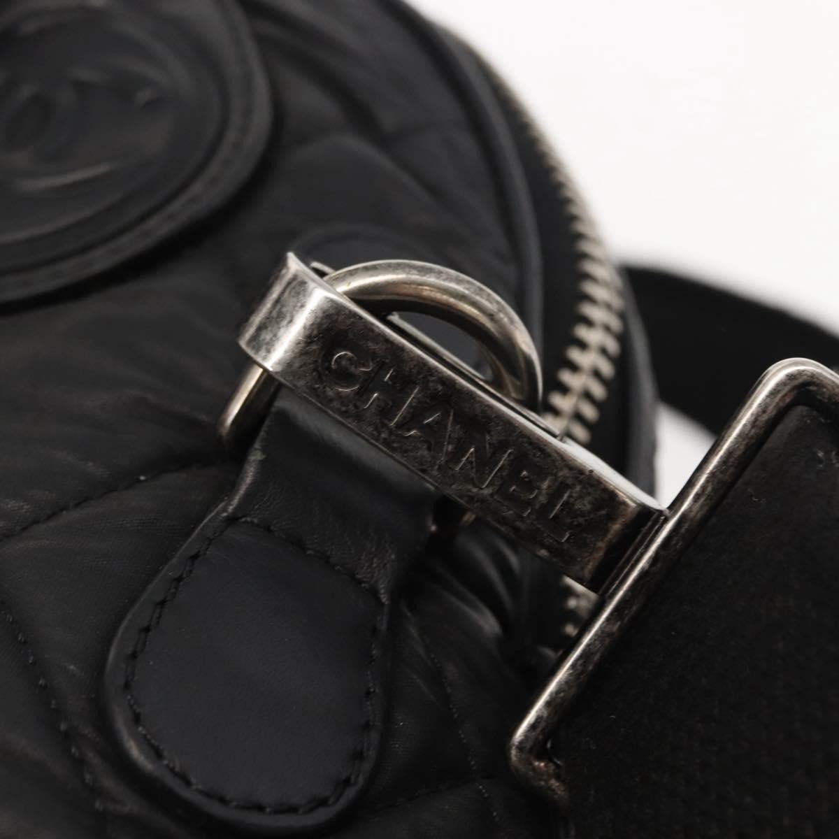 Chanel Vertical Sport Weekender Bag Quilted Nylon, BLACK, NYLON, Travel bag