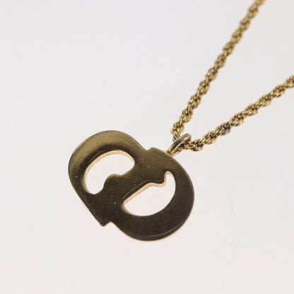 Christian Dior CD Pendant Necklace Metal, GOLD, METAL, Necklace