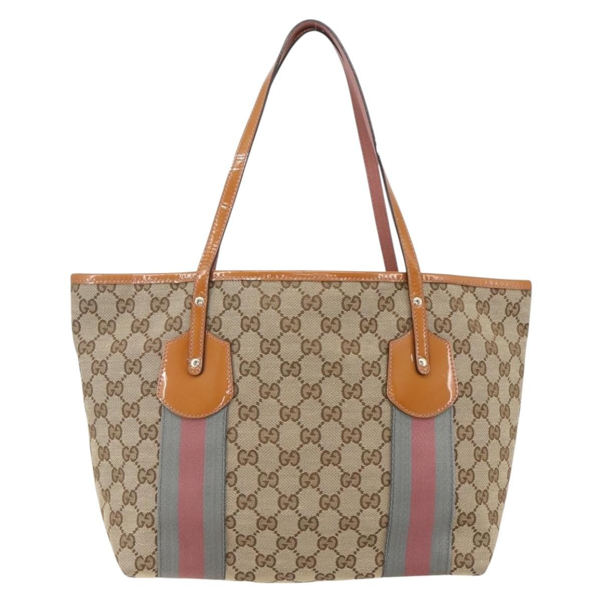 Gucci Jolie Web Tote GG Canvas, BEIGE, CANVAS, Tote bag