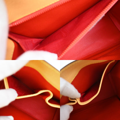 Celine Vintage Convertible Turnlock Top Handle Bag Leather, YELLOW, LEATHER, Handbag